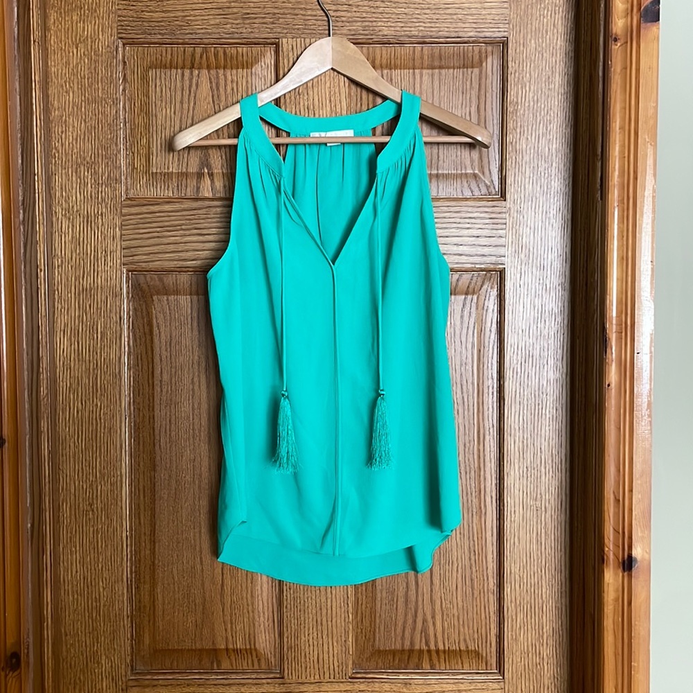Sleeveless tank blouse with tassels
